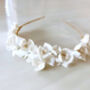 White Flower Bridal Headpiece, thumbnail 3 of 6