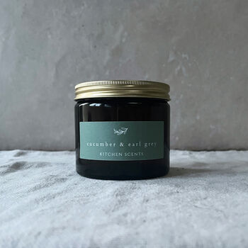 Cucumber And Earl Grey Soy Candle, 2 of 2