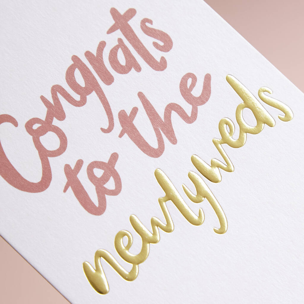 'congrats To The Newlyweds' Wedding Card By Raspberry Blossom 