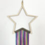 Wooden Star With Luxury Rainbow Knitted Fringing, thumbnail 9 of 12