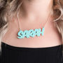 Personalised Comic Style Name Necklace, thumbnail 1 of 5