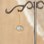 Grey Labradorite Oval Gold And Silver Drop Earrings, thumbnail 8 of 12