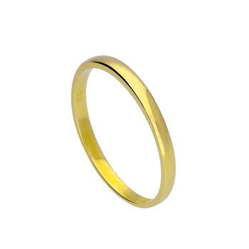 9ct Solid Gold 2mm Wedding Band Stacking Ring, 3 of 4