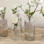 Textured Mini Glass Bottle Vase Nine.5cm Wedding Vase, thumbnail 4 of 4