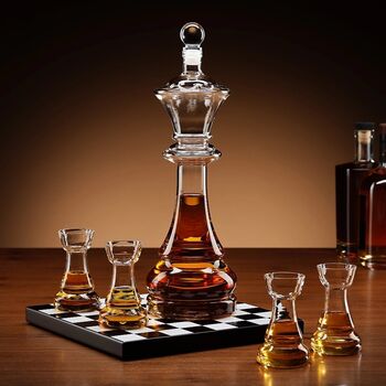 Chess Decanter And Shot Glasses Set, 2 of 5