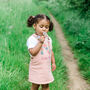 Personalised Initial Dusty Pink Girls Dress, thumbnail 5 of 10