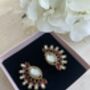 Red Kundan Statement Lightweight Earrings, thumbnail 1 of 5