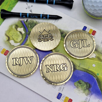 Personalised Golf Ball Marker With Your Initials, 2 of 8