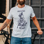 Personalised Bike Pedal It Out Mens T Shirt Gift, thumbnail 1 of 2
