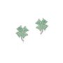 Four Leaves Clover Sterling Silver Stud Earring Green, thumbnail 8 of 8