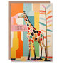 Modern Stylish Colourful Pastel Giraffe Birthday Card, thumbnail 1 of 4