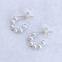 Celia Pearl Stud Hoop Earrings, thumbnail 1 of 2