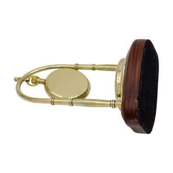 Personalised Brass 14th Anniversary Desk Clock With Compass, 5 of 12