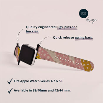 Abstract Dots Vegan Leather Apple Watch Band, 3 of 6