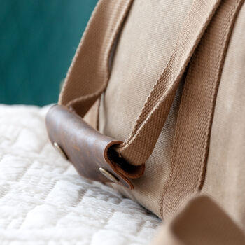 Monogrammed Luxury Waxed Canvas Holdall, 2 of 9