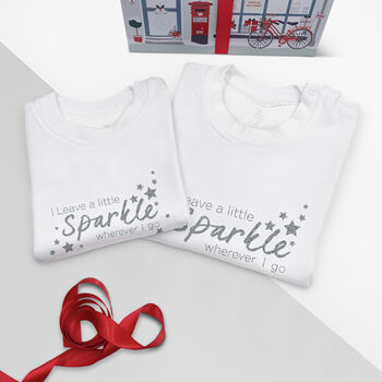 I Leave A Little Sparkle Christmas T Shirt, 3 of 4
