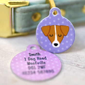 Jack Russell Personalised Pet ID Name Tag, 11 of 12