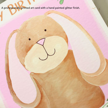Personalised Bunny Age Hoppy Birthday Card, 5 of 8