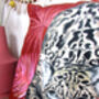 Orange Cushion With Palm Leaves And Leopard 'Prowl', thumbnail 4 of 5