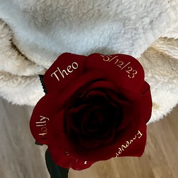 Personalised Fabric Rose Ideal Engagement Wedding Gift, 3 of 6