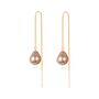 Sweet Hue Pearl Threader Earrings, thumbnail 4 of 6