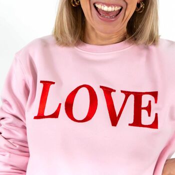 Embroidered Love Premium Fairwear Sweatshirt, 6 of 10
