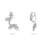 Crystal Leaf Clip On Earrings, thumbnail 2 of 2