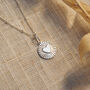 Silver Sunburst Heart Necklace With Optional Personalised Initial, thumbnail 7 of 7