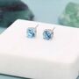 Sterling Silver Genuine Topaz Stud Earrings, thumbnail 1 of 12