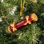 Personalised Glass Christmas Cracker Christmas Tree Decoration, thumbnail 4 of 5