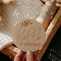 Wooden Baby Announcement Hello Engraved Sign, thumbnail 9 of 9