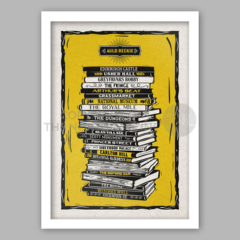 Auld Reekie Edinburgh Landmarks Poster Print, 6 of 6