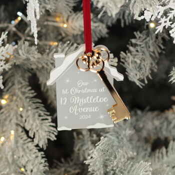 1st Christmas At A New Home Key 3D Acrylic Decoration, 3 of 5