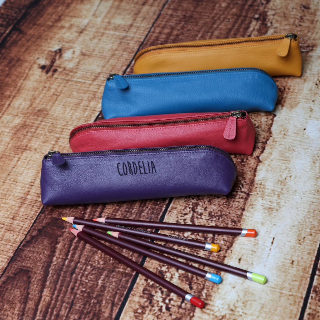Personalised Leather Pencil Case, 1 of 12