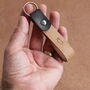 Handmade Leather Key Fob With Personalisation, thumbnail 2 of 6