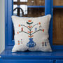 Scandi Embroidered Holiday Cushion Cover 100% Linen, thumbnail 1 of 5
