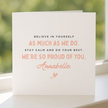 Proud Of You Exam Support Card For Her Daughter Granddaughter, 4 of 8