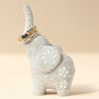 Grey Ceramic Elephant Ring Holder, thumbnail 1 of 4
