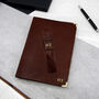Personalised Refillable Leather Notepad And Pen Holder, thumbnail 4 of 9