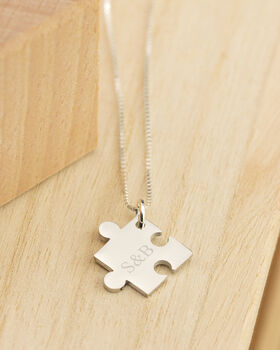 Personalised Puzzle Piece Pendant Necklace, 3 of 7