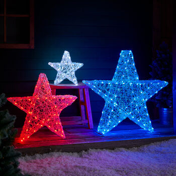 Twinky Smart LED Christmas Outdoor Star Light Trio, 3 of 12