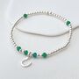 Artesia Green Quartz Sterling Silver Horseshoe Bracelet, thumbnail 1 of 7