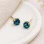 9ct Gold December Birthstone Stud Earrings – 4mm, thumbnail 1 of 5