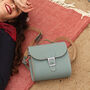 Leather Satchel Shoulder Bag In Stormy Sea Grey, thumbnail 6 of 6