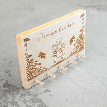 Happiness Handcrafted Key Rack, 2 of 7