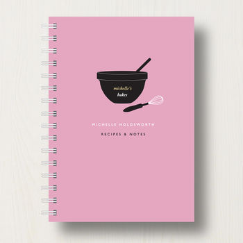 Personalised Baking Lover's Recipe Journal Or Notebook, 10 of 10