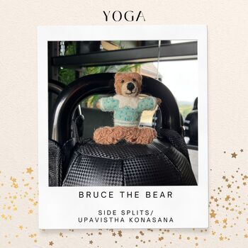 Handmade Felt Bruce The Bear Decoration, 2 of 3