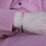 Zircon Round Chain Link Beaded Adjustable Bracelet, thumbnail 3 of 7