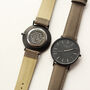 Men's Personalised Watch With Urban Grey Strap, thumbnail 2 of 6