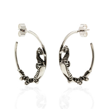 Seahorse Hoop Earrings – Gold/Silver, 5 of 7